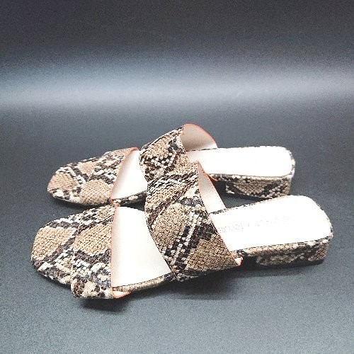 Kendall Kylie Open Toe Python Pattern Chunky Heel… - image 2