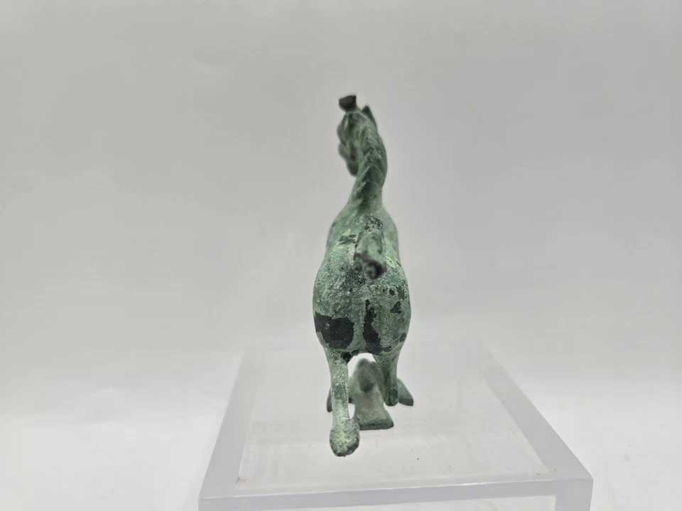 De Colección Hierro "El Caballo Volador de Gansu" Pisando Golondrina Dinastía Han 4" Largo Foto 4 de 4