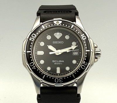 yukoさんの​【極美品・200m防水セイコー スキューバ 7N35-600A SEIKO 7N35-600A Diver's SCUBA Black Dial Quartz Vintage Watch