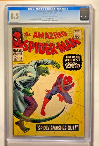 Amazing Spider-Man #45 CGC 8.5 (1967) 3rd Appearance Lizard - Higher Grade
