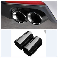 For Cadillac CT6 2016-2021 Black Stainless exterior car Tail exhaust pipe 2pcs