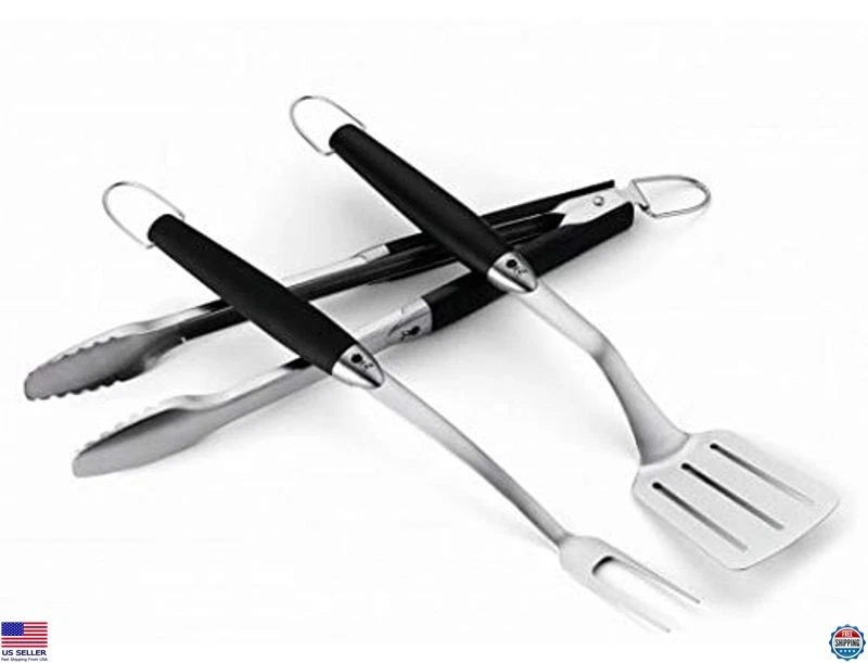 Weber 3-Piece BBQ Tool Set – Essential Grilling Accessories for Perfect Cookouts - Image 2 of 4