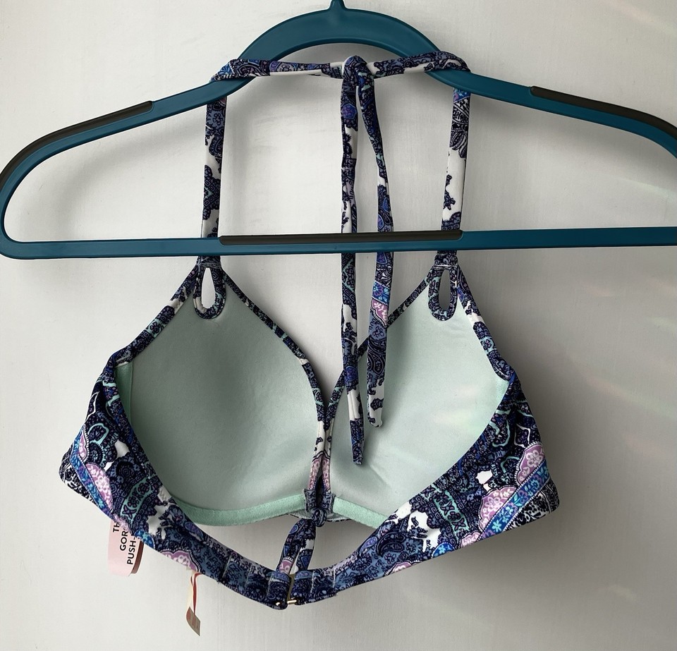 Victoria's Secret The Gorgeous Push-Up Halter Bikini Top 34C Purple ...