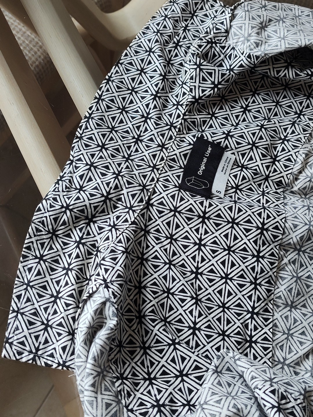 "Original Use" geometric Patterned Button Down Sh… - image 9