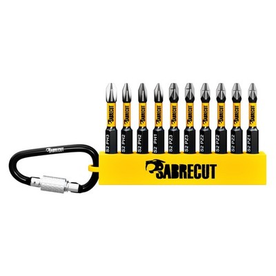 SabreCut 10 Stück 50 mm PH1 PH2 PH3 PZ1 PZ2 PZ3 Magnet-Schlagbohrschrauber-Bits