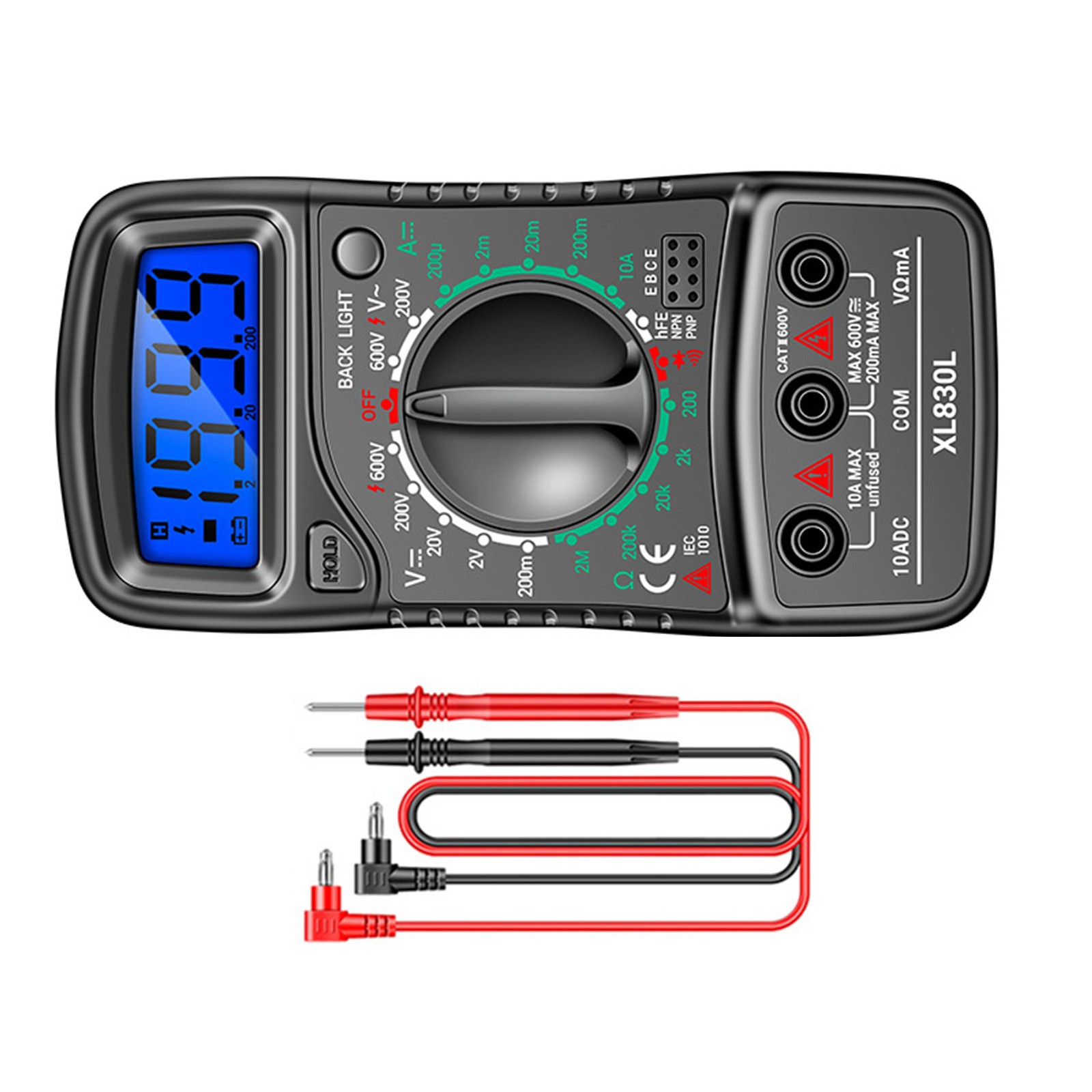 New LCD Digital Multimeter Voltmeter Ammeter Ohmmeter Volt AC DC Tester Meter