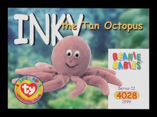 Inky The Octopus 186 Series II Ty Beanie Babies Trading Card TC CC