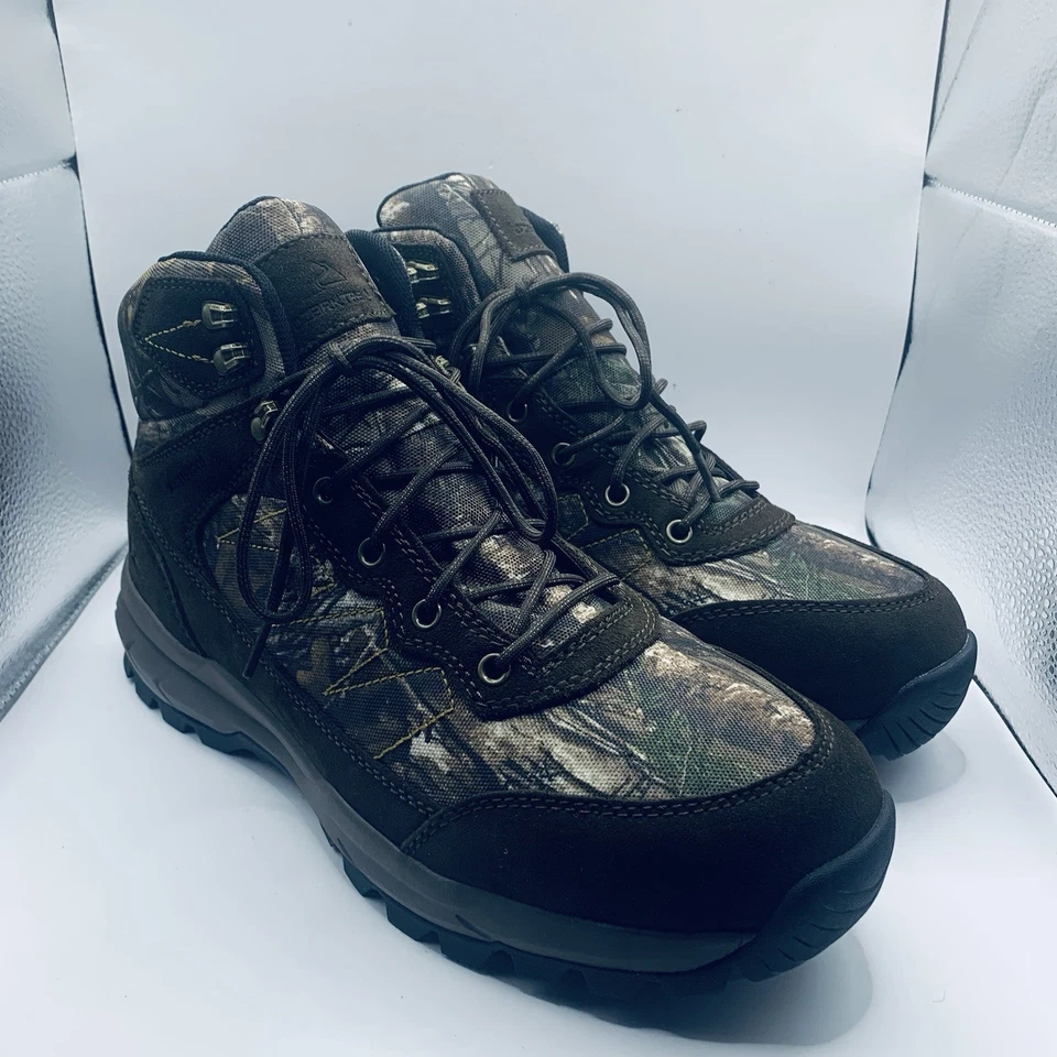 Ozark Trail Realtree Camo Print Mens Size 11.5 Waterproof HIKING BOOTS NEW - Image 3 of 4