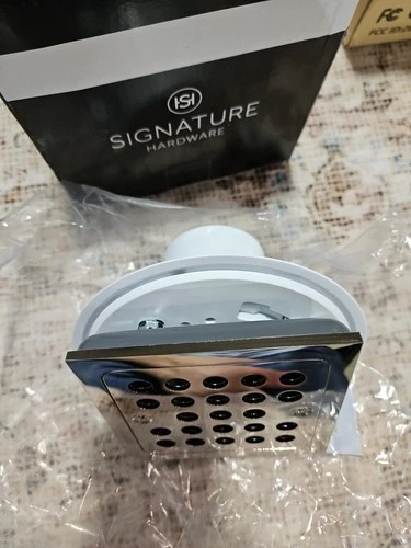 Signature Hardware SH608PN Menlo Square Shower Drain - Polished Nickel - Picture 2 of 8