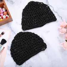  Mesh Crochet Hair Nets Women Sleeping Hair Snood Hats Long Hairnets