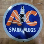 AC SPARK PLUGS PORCELAIN ENAMEL SIGN 29 X 29 INCHES