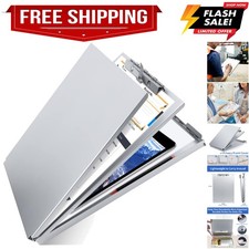 Aluminum Clipboard with Storage, Form Holder Steel Stainless Binder with Meta...