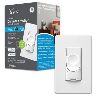 GE Lighting 48733 C by GE Smart Motion-Sensing Dimmer Switch w/ Occupancy Sensor