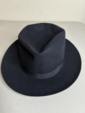 Vintage 1950 s Borsalino CASTORO XX Fur Fedora Made In Italy Size 6 7/8 55cm