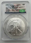 2026 American Silver Eagle Dollar $1 CACG MS70 First Delivery 250th Anniv CAC