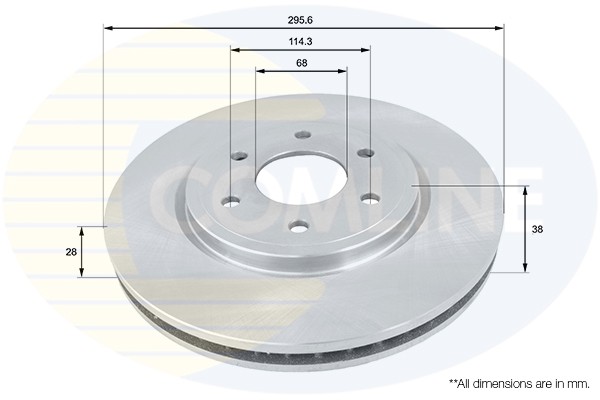 2 PCS COMLINE ADC0270V Brake Disc