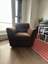 Chocolate Brown Medium/Large Fabric Armchair