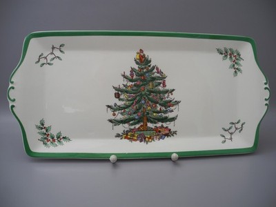 Spode Königskuchenplatte Christmas Tree Stollenteller Weihnachten Kuchenteller