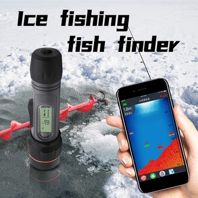 Portable Sonar Fish Finder Waterproof Wireless Depth Finder Ice Fi BGS
