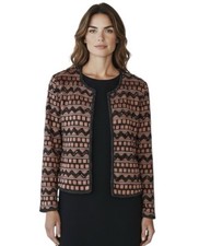 Adrianna Papell Evening Vintage 80s Sequined  Beaded Cocktail Silk Jacket Large