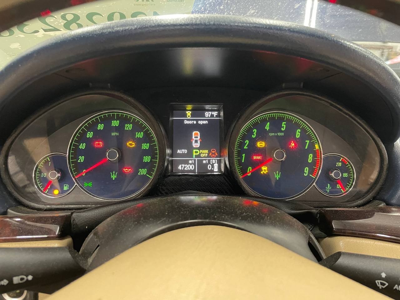 14-17 Maserati GranTurismo M145 Convertible 4.7L Instrument Cluster OEM 47k