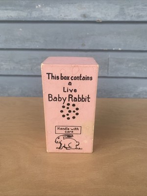 Vintage  Caught Near Smoky Mts. THIS BOX CONTAINS A LIVE BABY RABBIT gag #S1