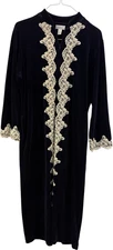 Velvet House Coat Maxi Dress - Elegant Nightgown  Pajama Women’s Size M