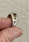 Vintage Southwestern Turquoise Pearl Inlay Silver Ring Sz 5.25 (Sterling?) — photo 6