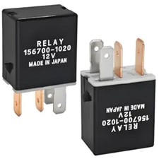 Automotive Relay 156700-1020 Pack of 2 , 20-Amp 12V 4-Terminal Relay - Universa