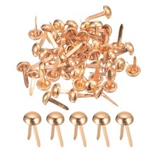 200Pcs Bag Feet Stud Spike, 6mm Round Purse Nailheads Spike, Rose Gold