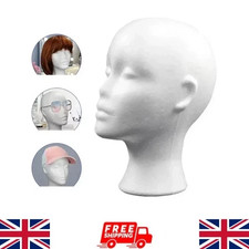 Polystyrene Foam Head Dummy Mannequin Female Model For Hat Hair Wigs Display