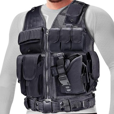 TACTICAL VEST MILITARY AMMO MAGAZINE S-XXXXL ADJUSTABLE DETACHABLE