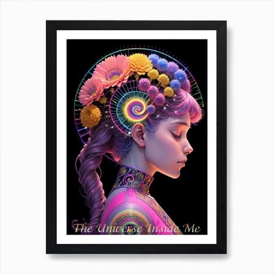 The Universe Inside Me -AI Art Prin Framed Wall Art Poster Canvas Print Picture