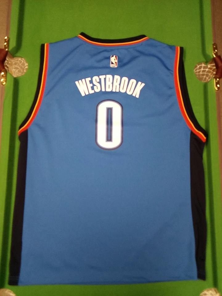 Mens XL NBA Oklahoma City Thunder #0 Westbrook Jersey - Image 2 of 4