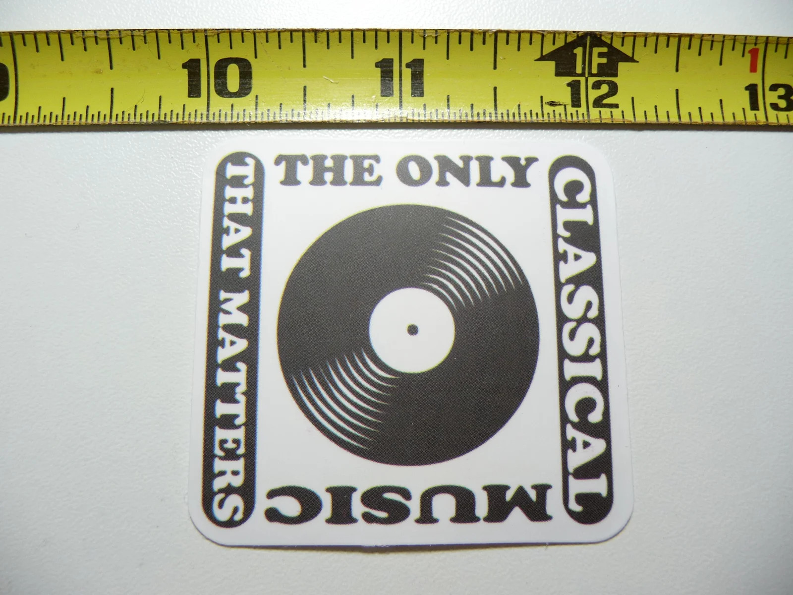 RECORD VINYL LP ONLY CLASSICAL MUSIC SMALL STICKER DECAL BAND HALL MUSICAL