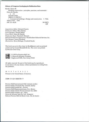 Building Construction: Principles, Practices, and Materials