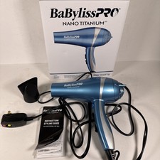 BabylissPro Nano Titanium Professional DC Dryer Hair Blow 2000W BNT5548 Used 