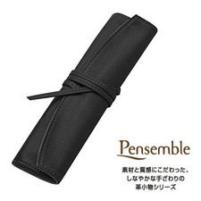 Estuche para bolígrafo Pilot Pensamble con rollo 1 bolsillo negro (piel Kip/gamuza)