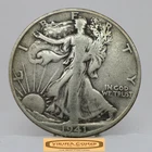 1941-S Walking Liberty Half Dollar, 90% Silver - #C59301NQ