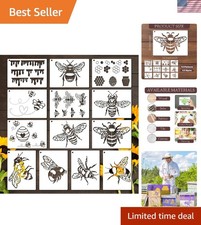 13Pcs Bee Stencil, Reusable Stencils for Painting, Honeycomb Stencil for DIY Cra