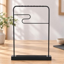 Schwarzer, Robuster Pinselhalter Aus Eisen F&uuml;r Den Schreibtisch, Ideal F&uuml;r