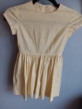 Vintage 1950-1960s Little Girls Handmade Yellow Dress