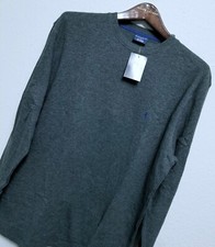 Polo Ralph Lauren Mens Waffle Knit Thermal Sleepwear Long Sleeve GREY Shirts:XL