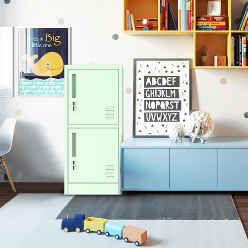 Durable Green Metal File Cabinet Locker with Locking Shelves - Versatile Storage - Picture 4 of 10