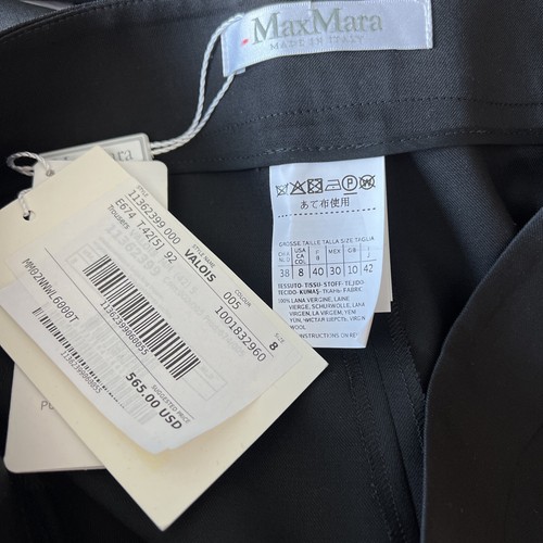 New Max Mara Valois Palazzo Trouser in Black Size 8 MSRP $565 - Picture 4 of 10