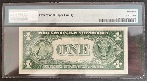 1935-G BINARY $1 Fr# 1616R1 No Motto Silver Certificate BJ Block PMG 65 EPQ GEM - Picture 2 of 2