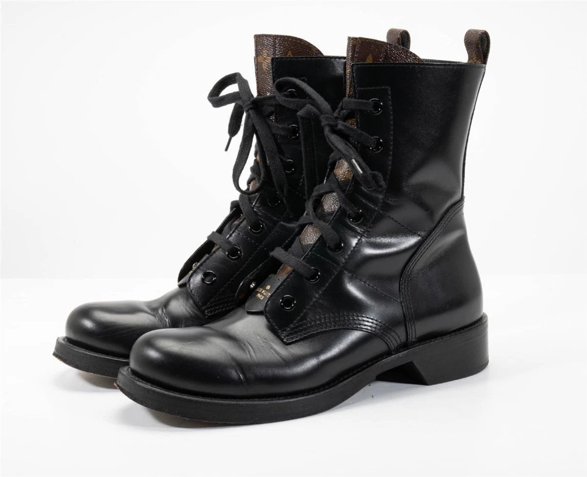 Black louis sale vuitton combat boots