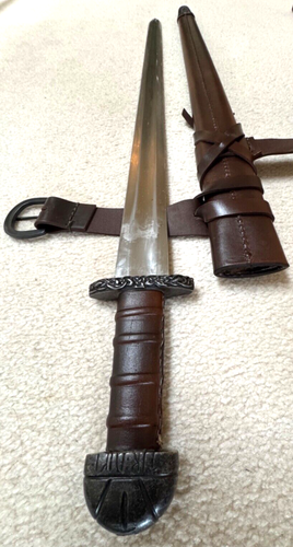 Ashdown Viking Sword Replica with Leather Scabbard Collectible - Picture 14 of 23
