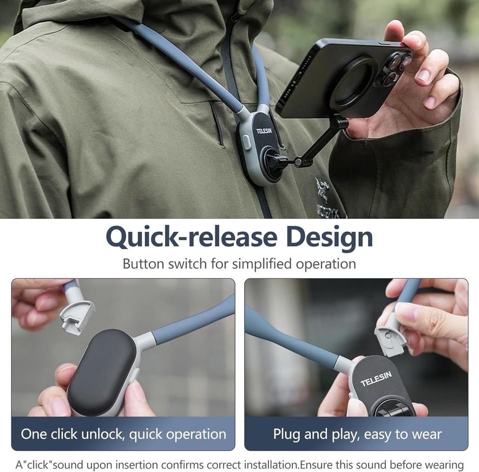 Neck Phone Holder Cell Phone Holder Around Neck POV Vlog