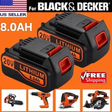2pcs 20V 8AH Battery For Black and Decker LBXR20 20Volt MAX Lithium LB20 Battery